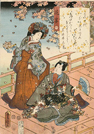 1852-1854(嘉永5-安政1)年　歌川国貞　今源氏錦絵合　花宴