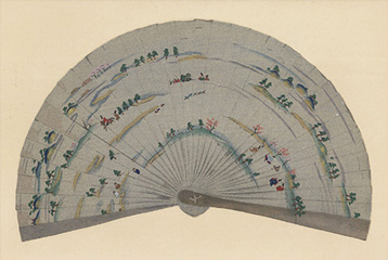 1936(昭和11)年　国華　人物山水図扇面