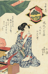 Utagawa Kunisada風流六玉顔 吉野玉川 Around 1818-1829