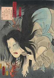 Utagawa Kunisada見立三十六歌撰之内 藤原敏行朝臣 1852