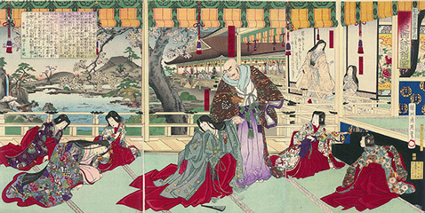 Yōshū Chikanobu 盛衰記西八條別館之図 1884