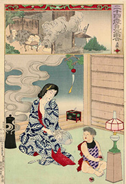 Yōshū Chikanobu 二十四孝見立画合二十二 呉猛 1891