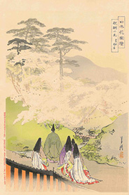 Ogata Gekkō 日本桜図絵 醍醐の桜 豊臣秀吉 1896