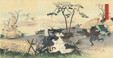 Yōshū Chikanobu 千代田之御表 鶴御成 1897