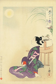 Migita Toshihide 美人十二姿 葉月 1901