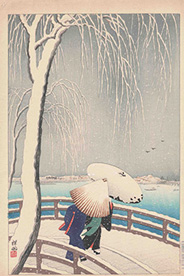 Ohara Shōson 雪の柳橋 1927