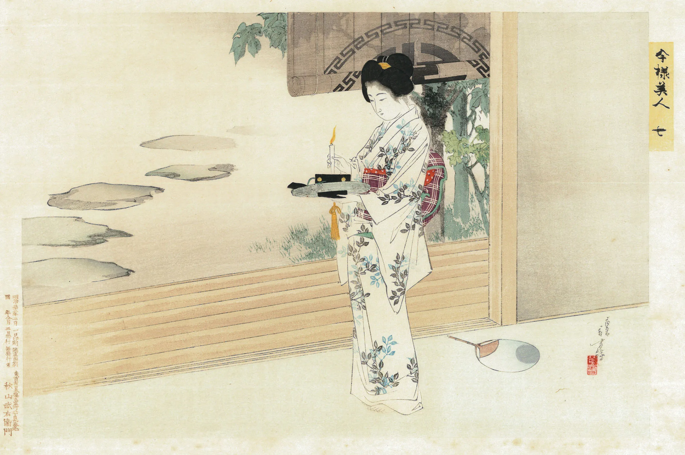 「今様美人 七」 水野年方 明治32年