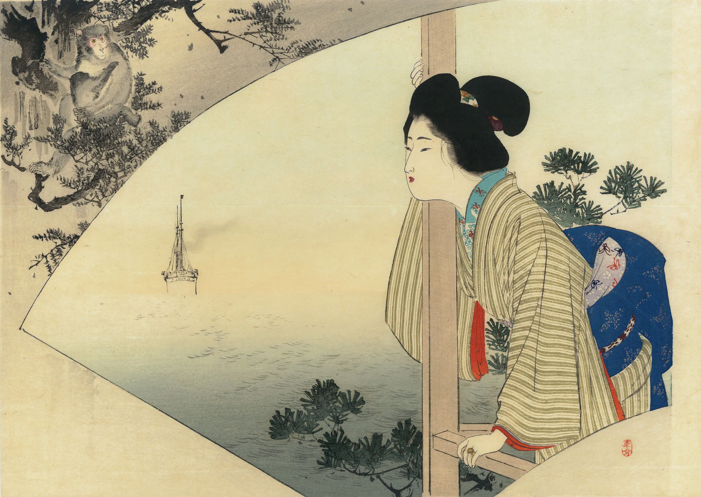 題名不明 水野年方 