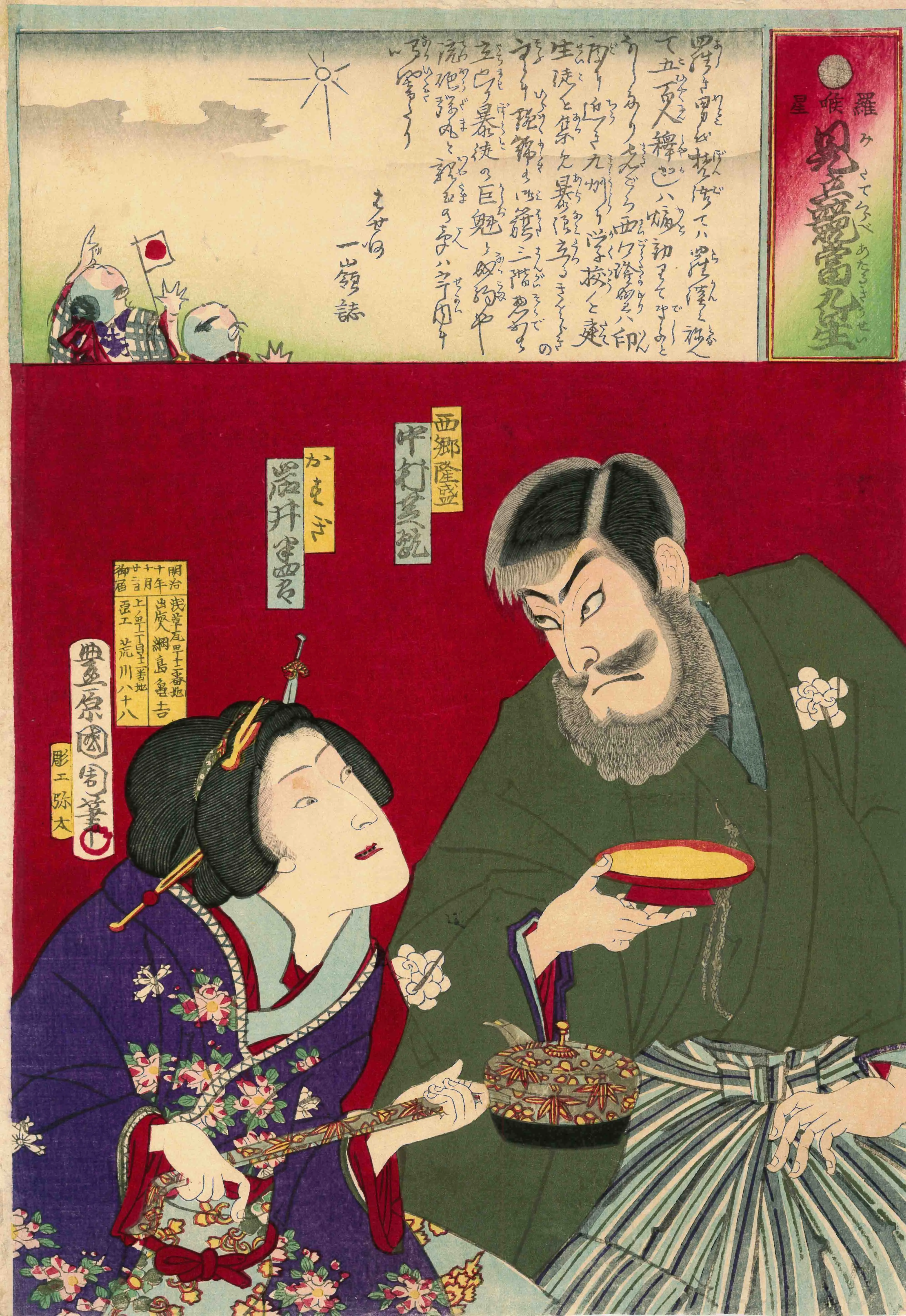 見立競當九星　羅喉星 豊原国周 1877(明治10)年
