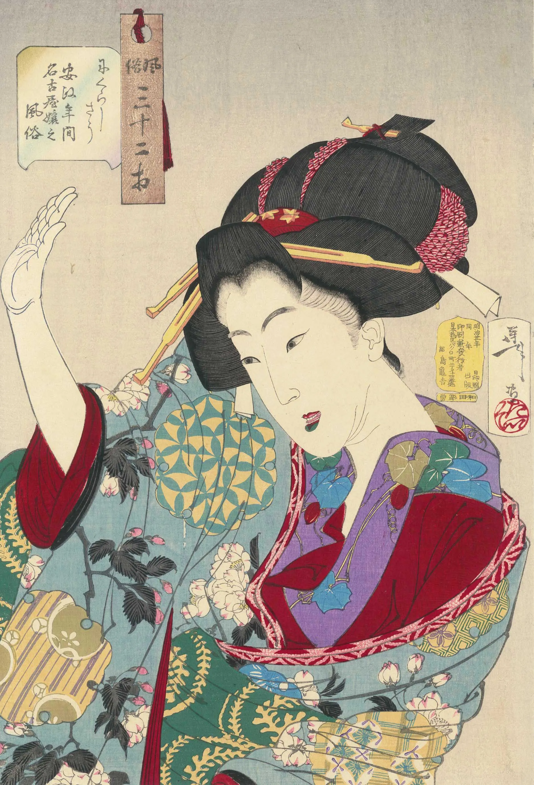 風俗三十二相　にくらしそう 月岡芳年 1888(明治21)年