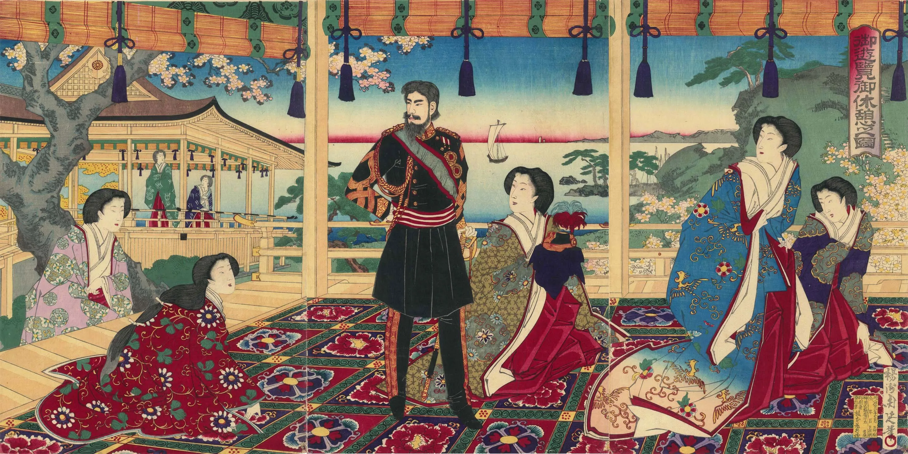 御遊覧御休憩之図 楊洲周延 1889(明治22)年