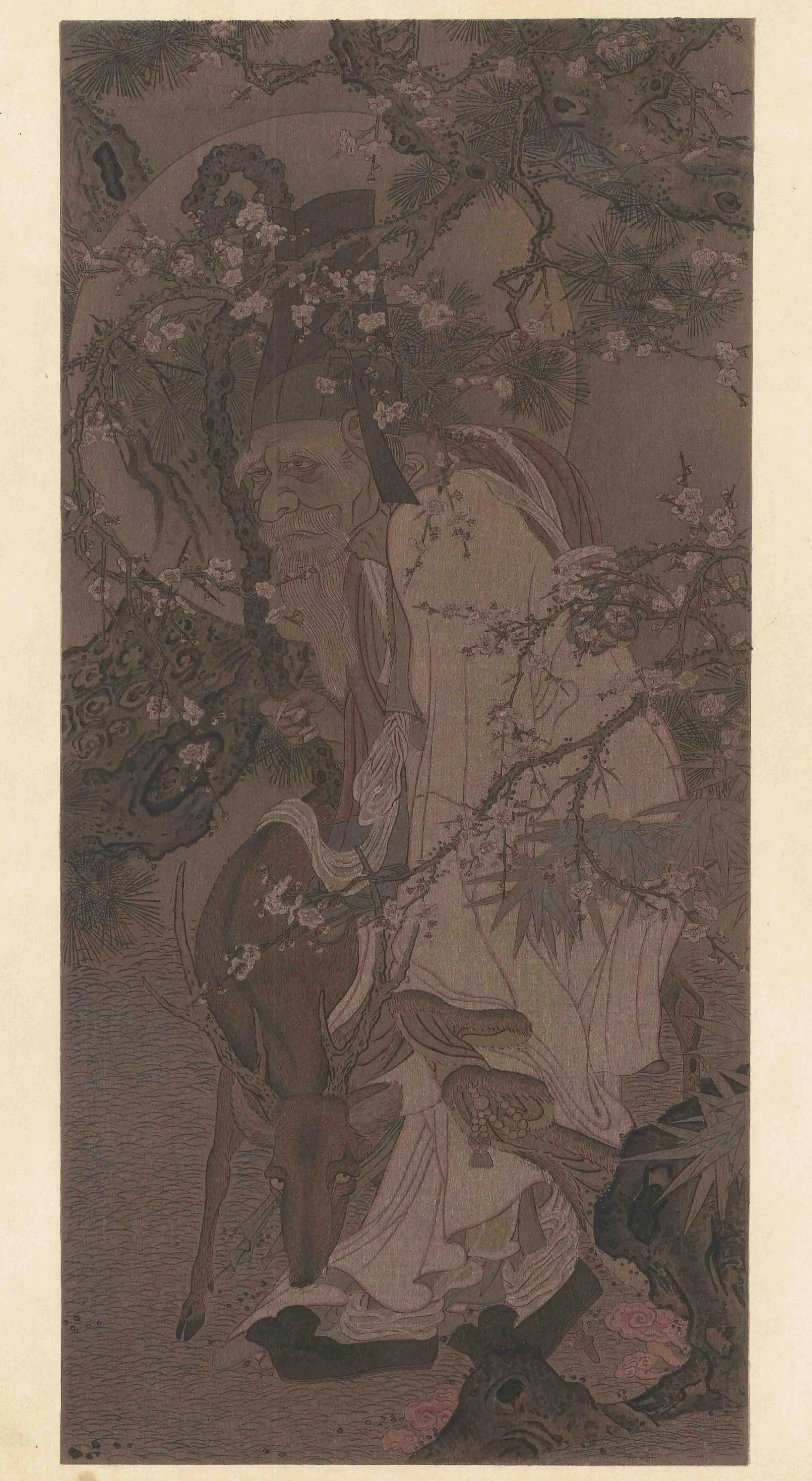 国華 雪舟筆 寿老図 作者不明 1898(明治31)年