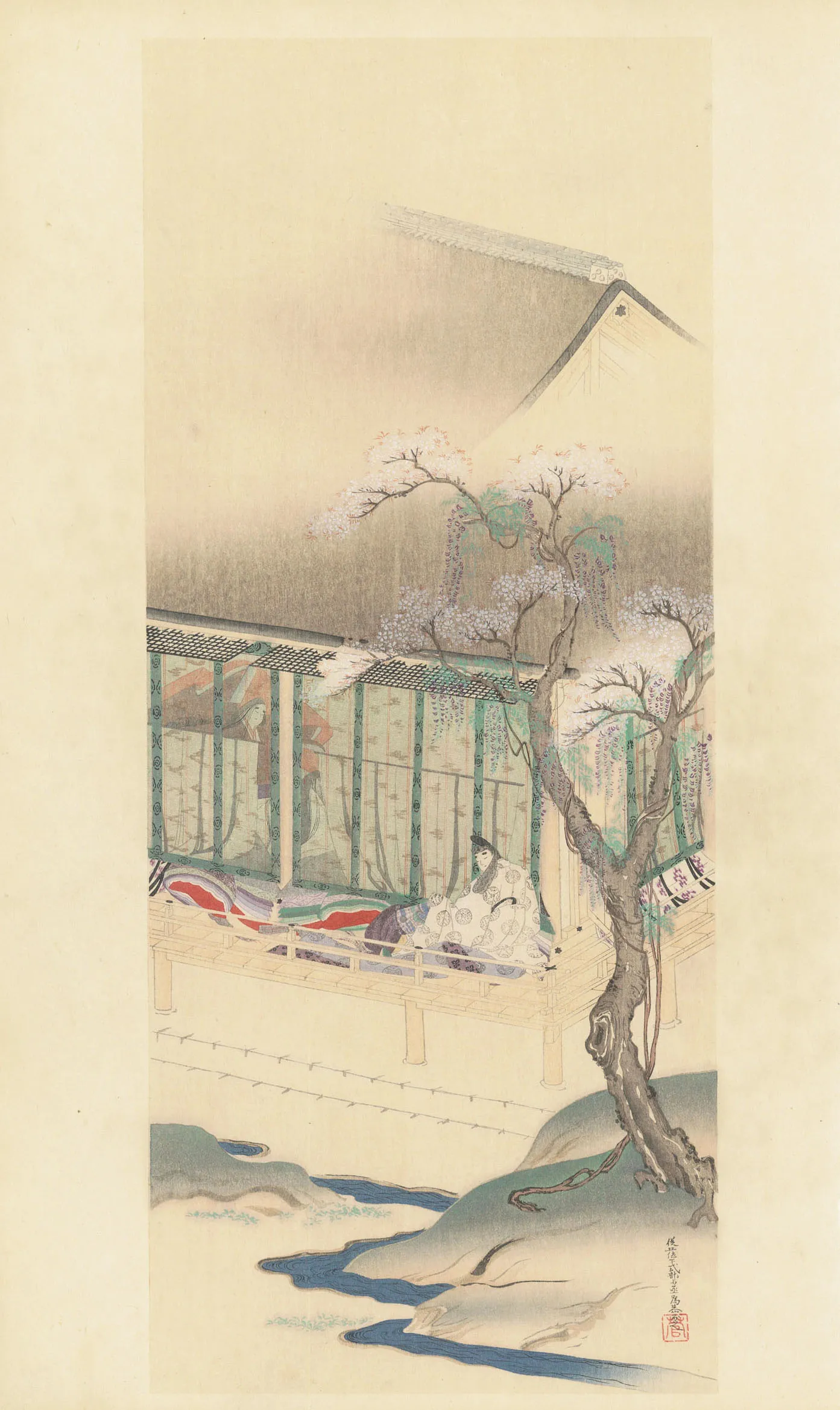 国華 源氏物語花宴図 作者不明 1899(明治32)年