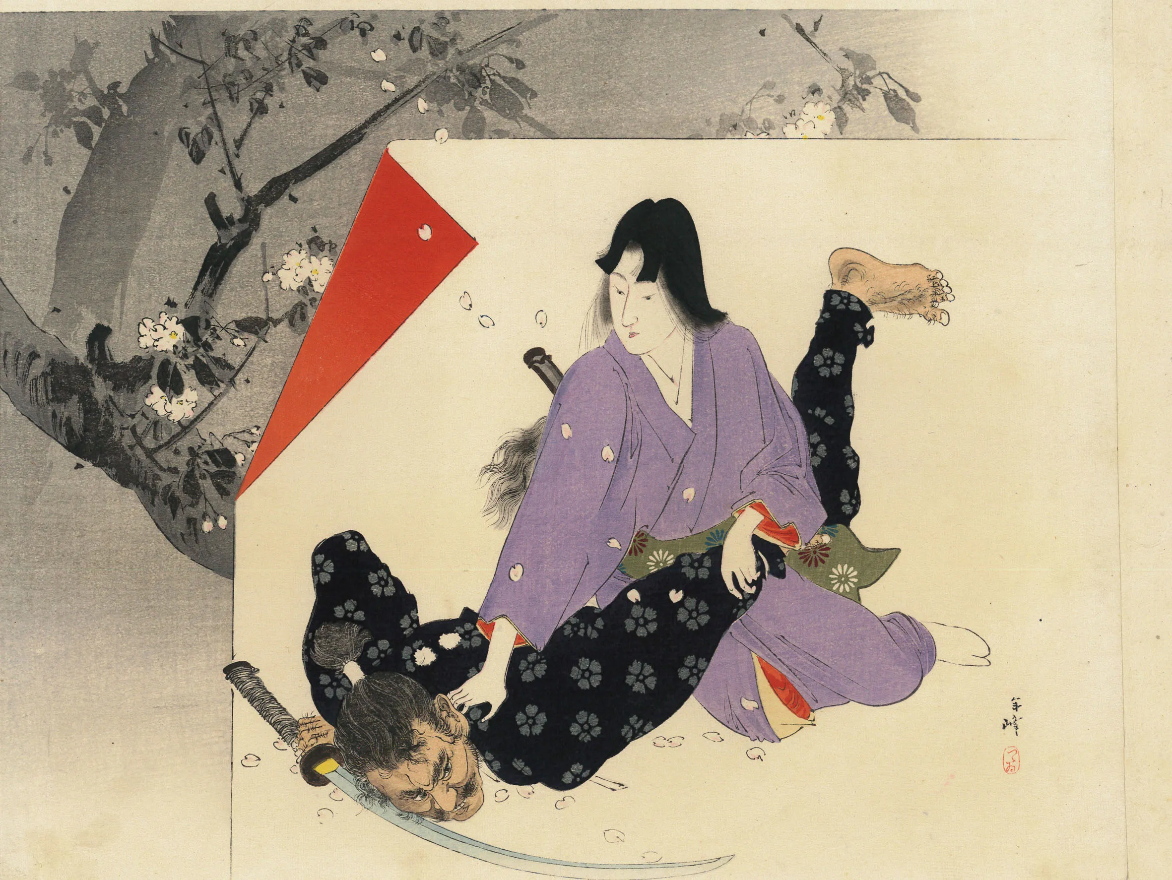 鎗一筋 筒井年峰 1900(明治33)年