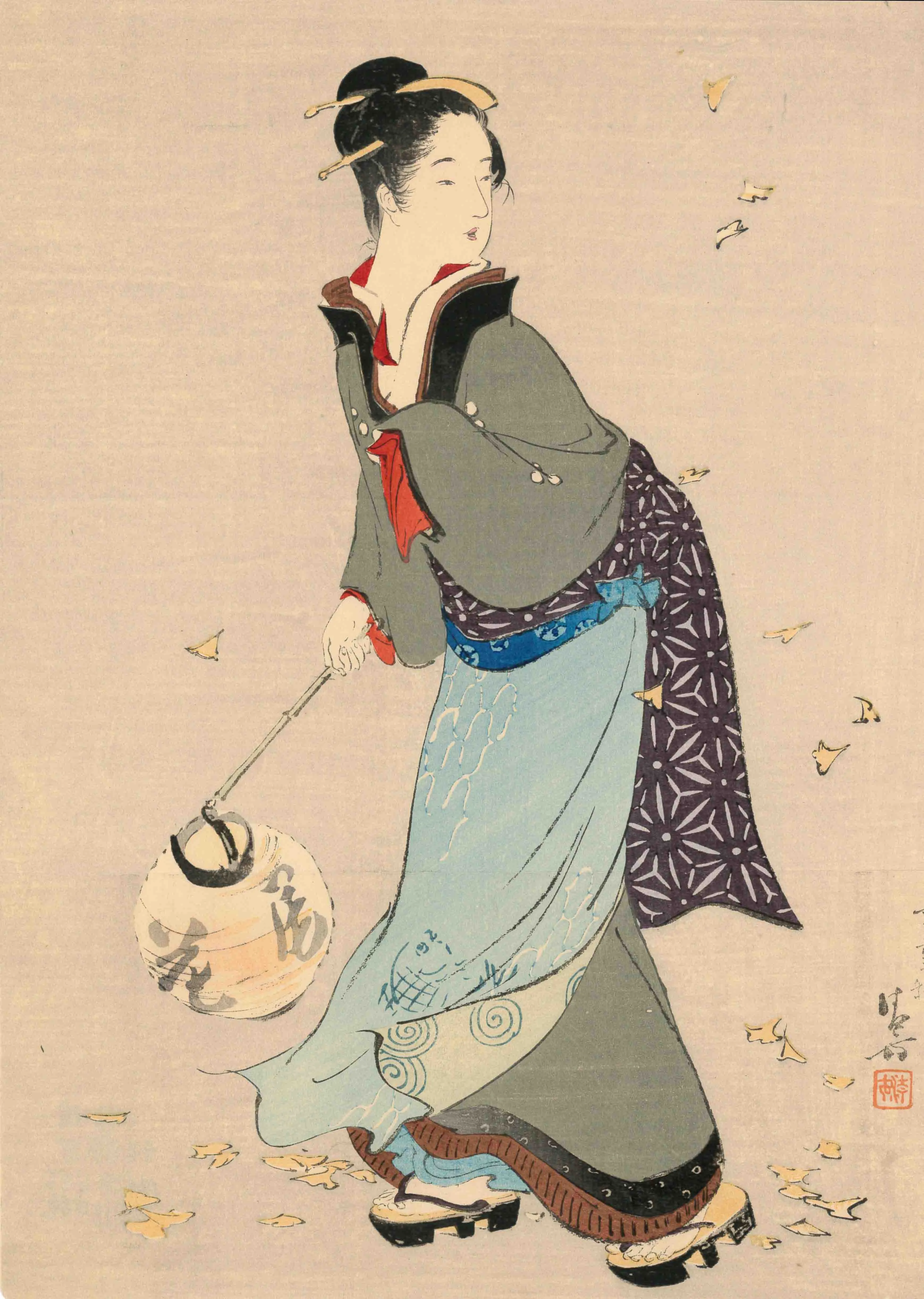 文藝倶楽部 八幡鐘 鏑木清方 1909(明治42)年