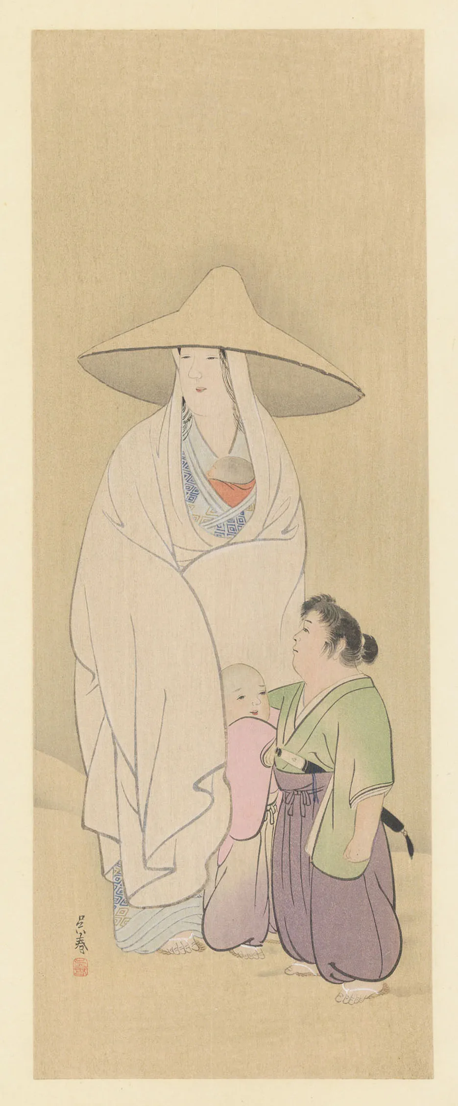 国華 呉春筆 雪中常盤図 作者不明 1935(昭和10)年